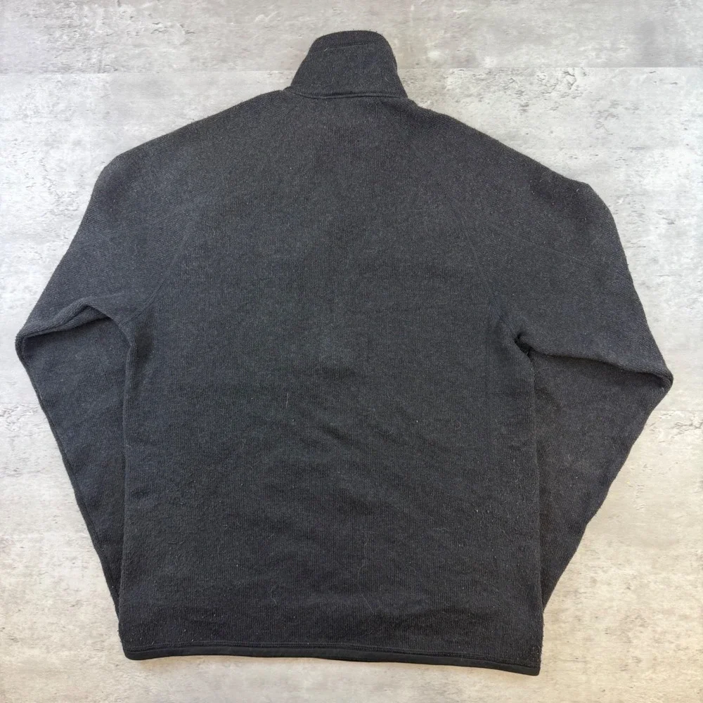 Patagonia Better Sweater 1/4 Zip Fleece Pullover Black Mens Small 25527
